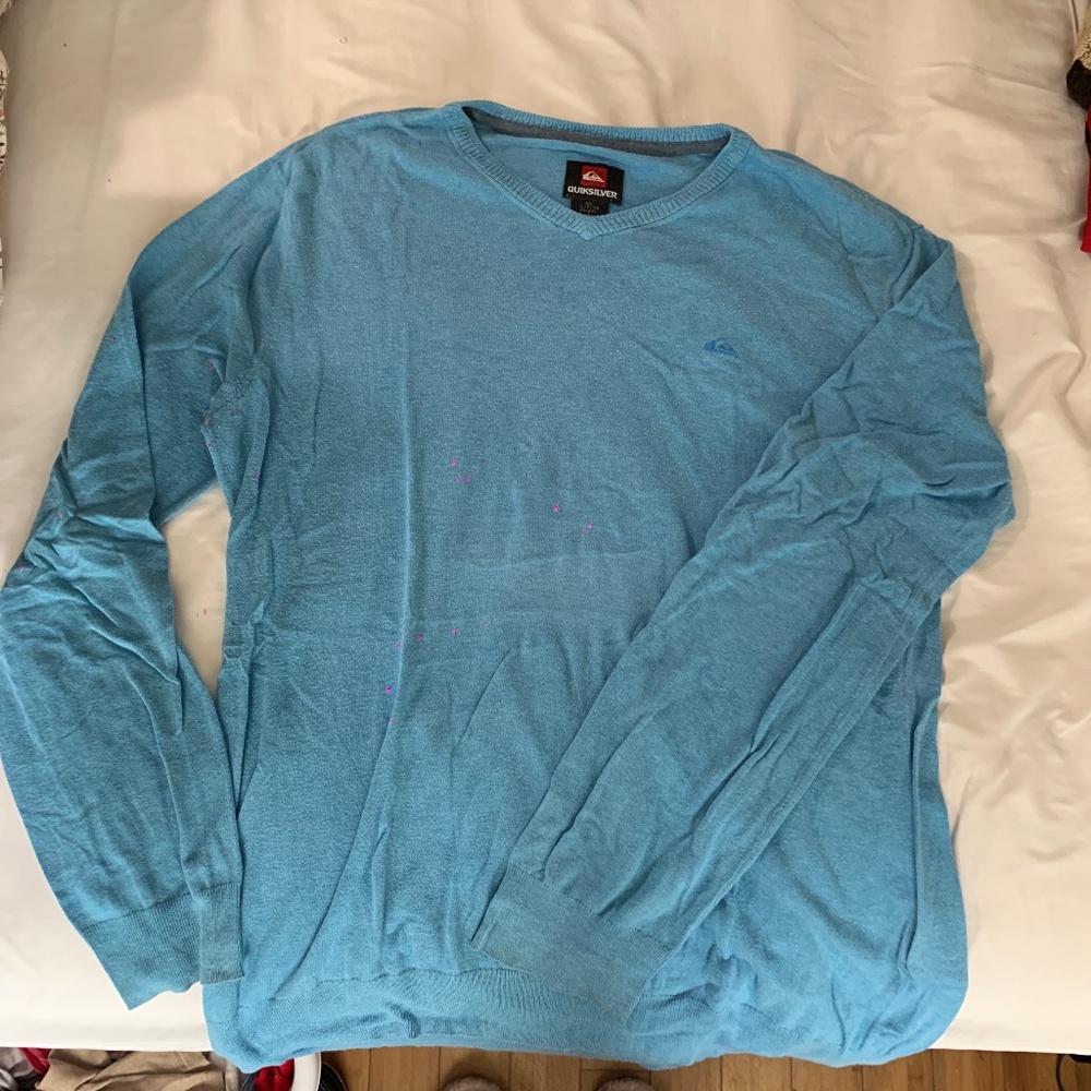 Quiksilver blue long sleeve shirt